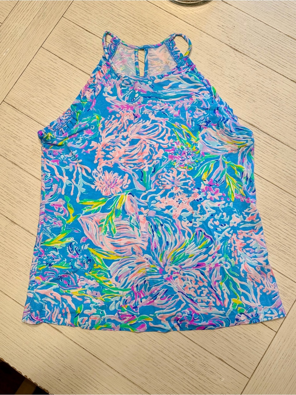 Lilly Pulitzer S alek ruffle tank top - multi all together now | NWOT